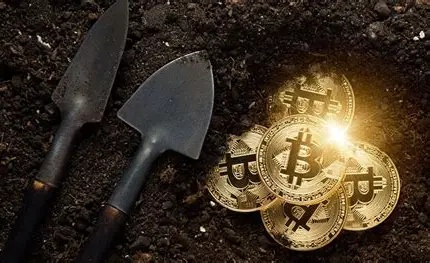 A group of miners inspect their ASICs, discussing potential upgrades.
