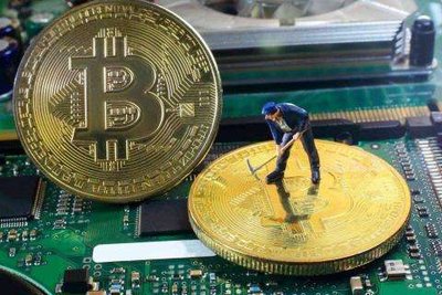 A large-scale mining farm powered by renewable energy sources.