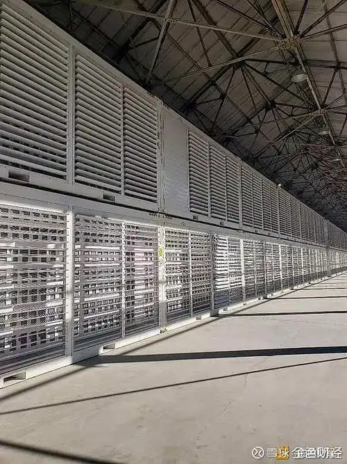 A modern mining farm filled with GPU rigs