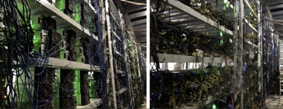 A modern mining farm setup